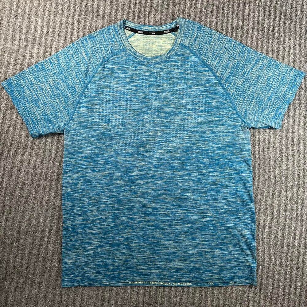 Rhone Men’s Reign Tech Crew Moisture Wick Quick Dry Stretch Performance Shirt XL